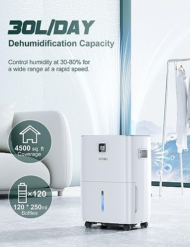 30L/Day Dehumidifiers for Home, Dehumidifiers