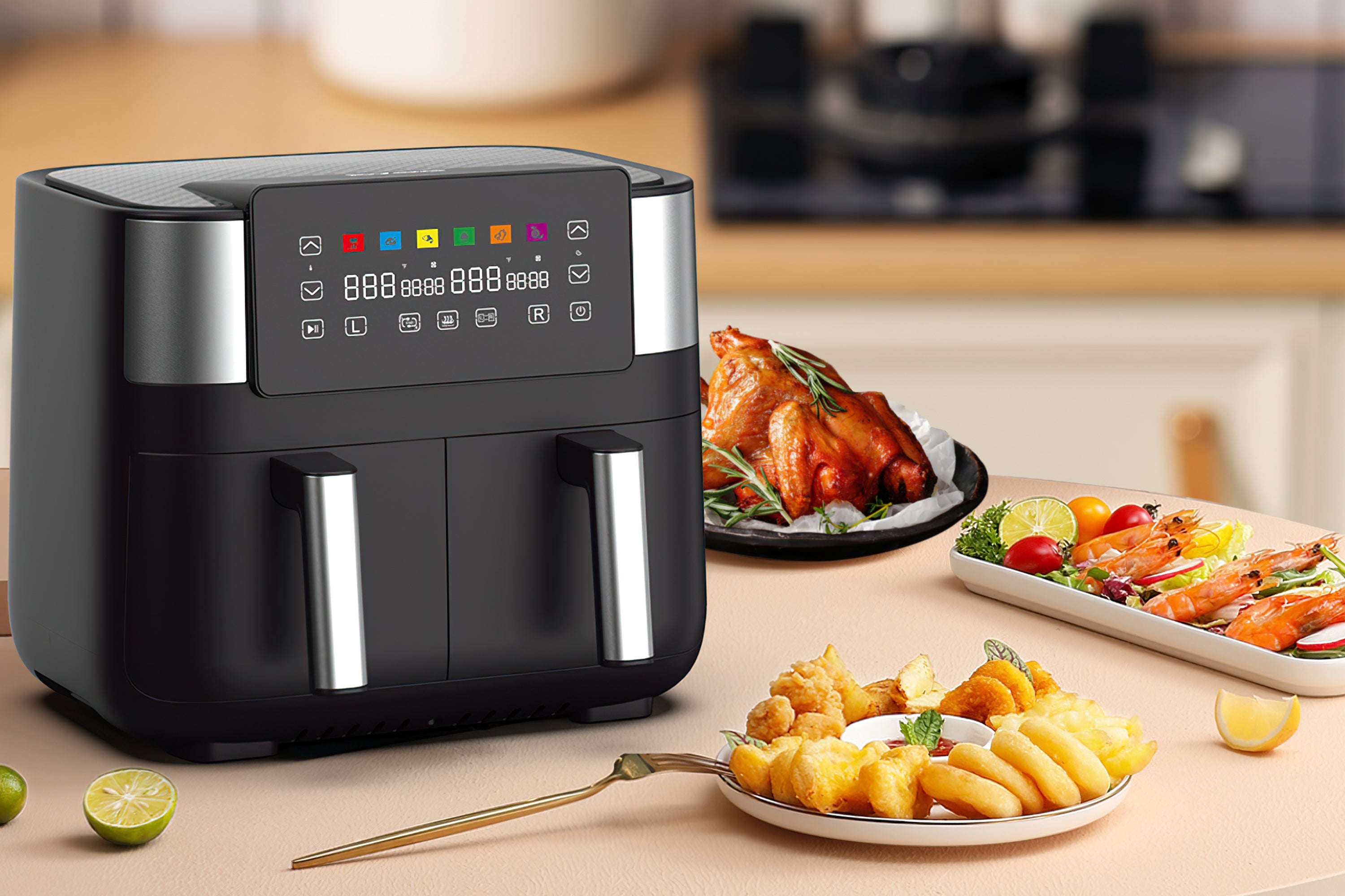 joyami 2-basket 8 Qt Air Fryer (New)